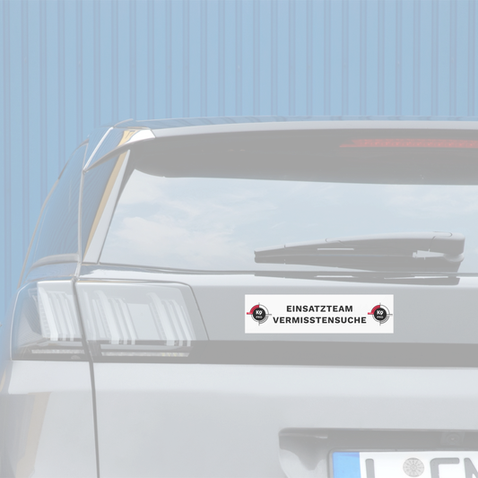 K9 PRO Car-Sticker "K9 PRO Einsatzteam Vermisstensuche" - Mattweiß