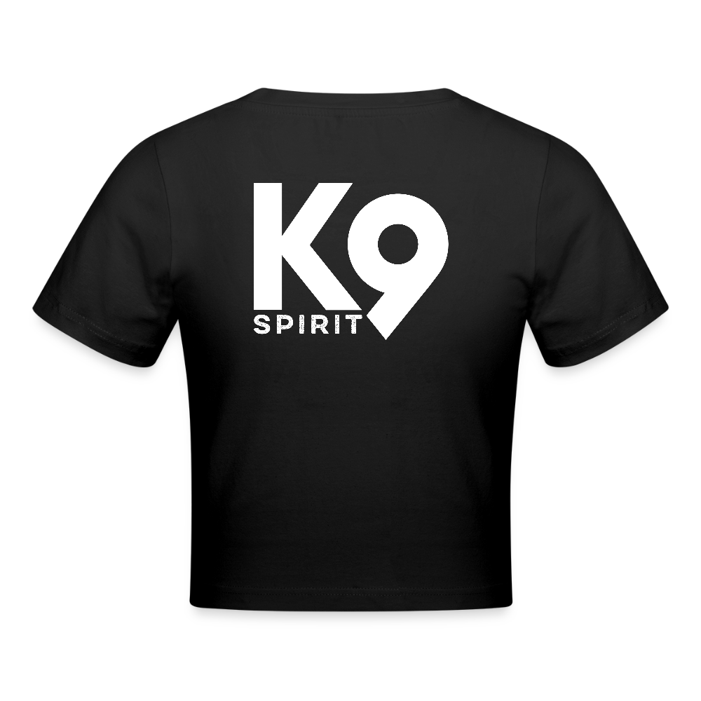 K9 Crop-Shirt "on a MISSION TOGETHER" WOMEN edition - Schwarz
