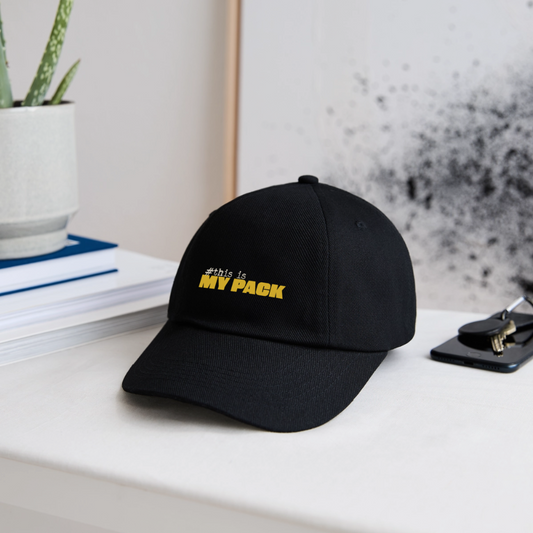 MyPack Base-Cap "#this is MY PACK" UNISEX edition - Schwarz/Schwarz