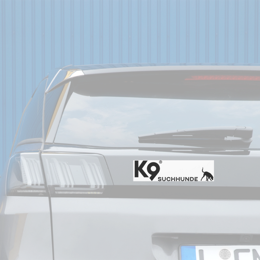 K9 Car-Sticker "Suchhunde" mit Hitchi - Mattweiß