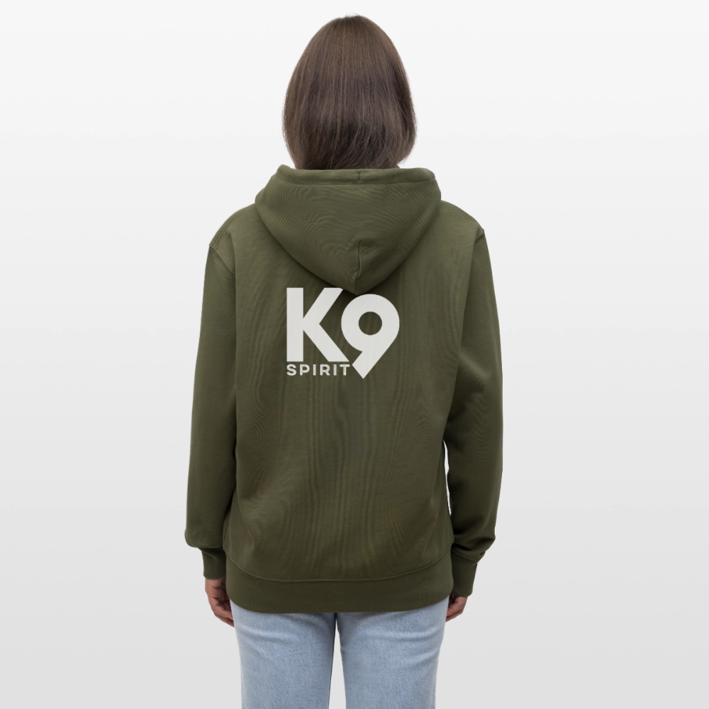 K9 Organic-Hoodyjacket "DOG on a MISSION" - Khaki