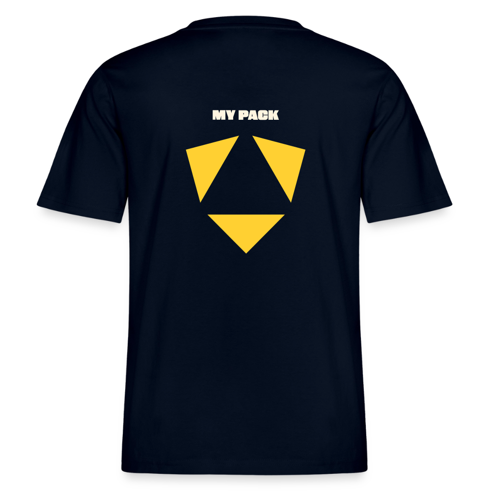 MyPack Organic-Shirt "KNOW LESS. TRUST MORE. LEAD BETTER." UNISEX edition - Navy