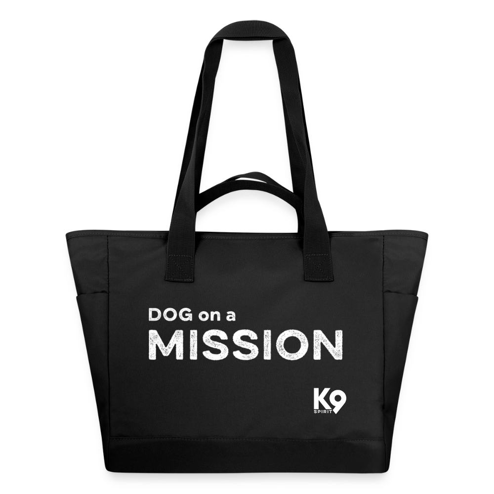 K9 WATER-REPELLENT Padded-Bag "DOG on a MISSION" - Schwarz