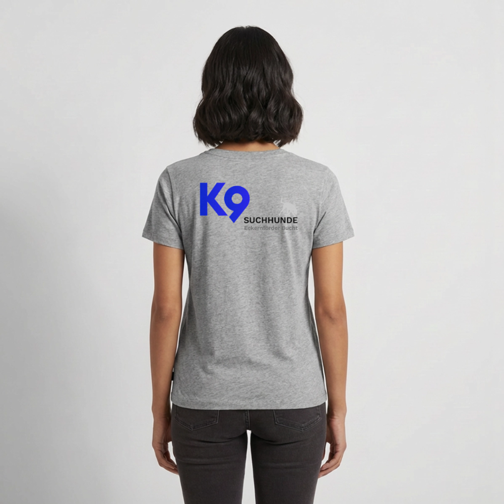 K9 Premium-Shirt "Suchhunde Eckernförder Bucht" WOMEN edition - Grau meliert