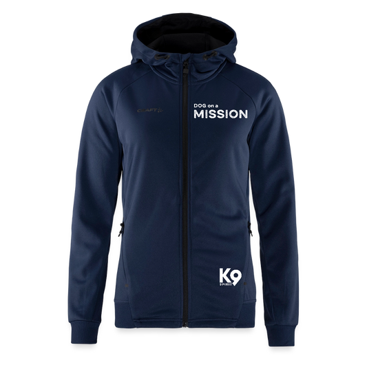 K9 Craft-Hoodyjacket "DOG on a MISSION" - Dunkelnavy