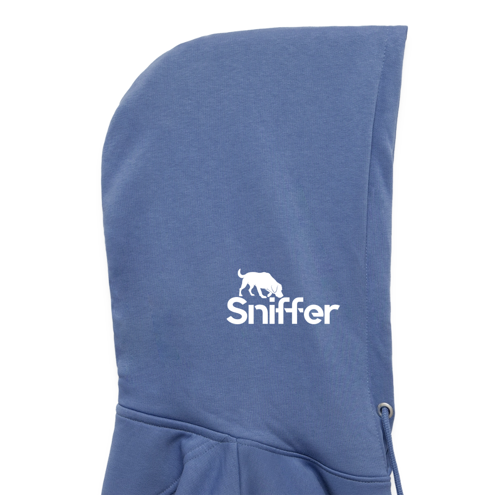 Sniffer ORGANIC  Premium-Hoodie „BORN to track“  UNISEX edition - Blau