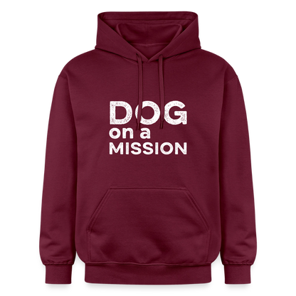 K9 Cozy-Hoodie "DOG on a MISSION" - Maroon