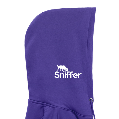 Sniffer ORGANIC  Premium-Hoodie „BORN to track“  UNISEX edition - Purple Love 