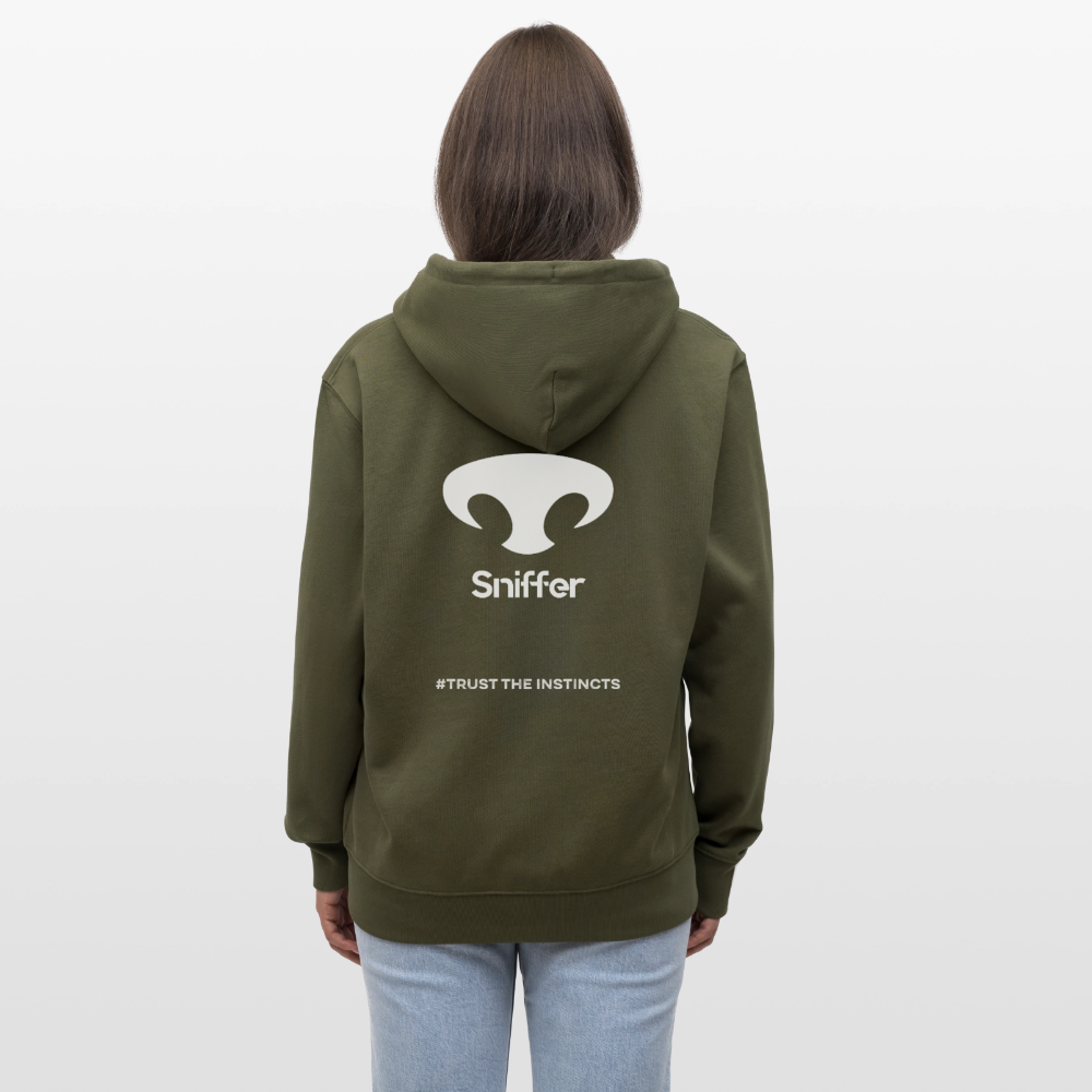Sniffer DOGTRAINING Hoodie-Jacket „#TRUSTTHEINSTINCTS“ UNISEX edition - Khaki