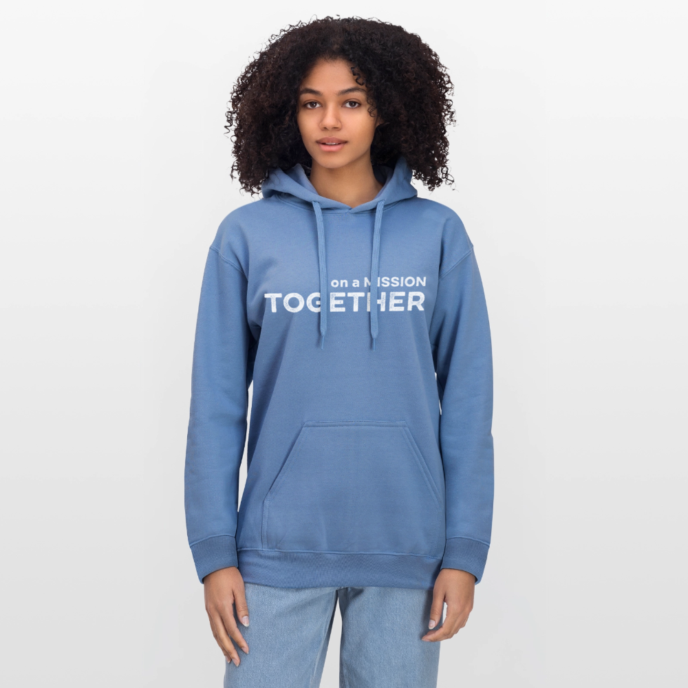 K9 Cozy-Hoodie "on a MISSION TOGETHER" - Carolina Blue