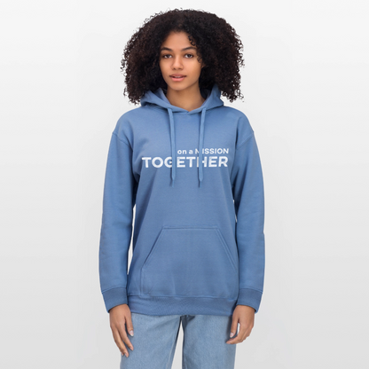 K9 Cozy-Hoodie "on a MISSION TOGETHER" - Carolina Blue