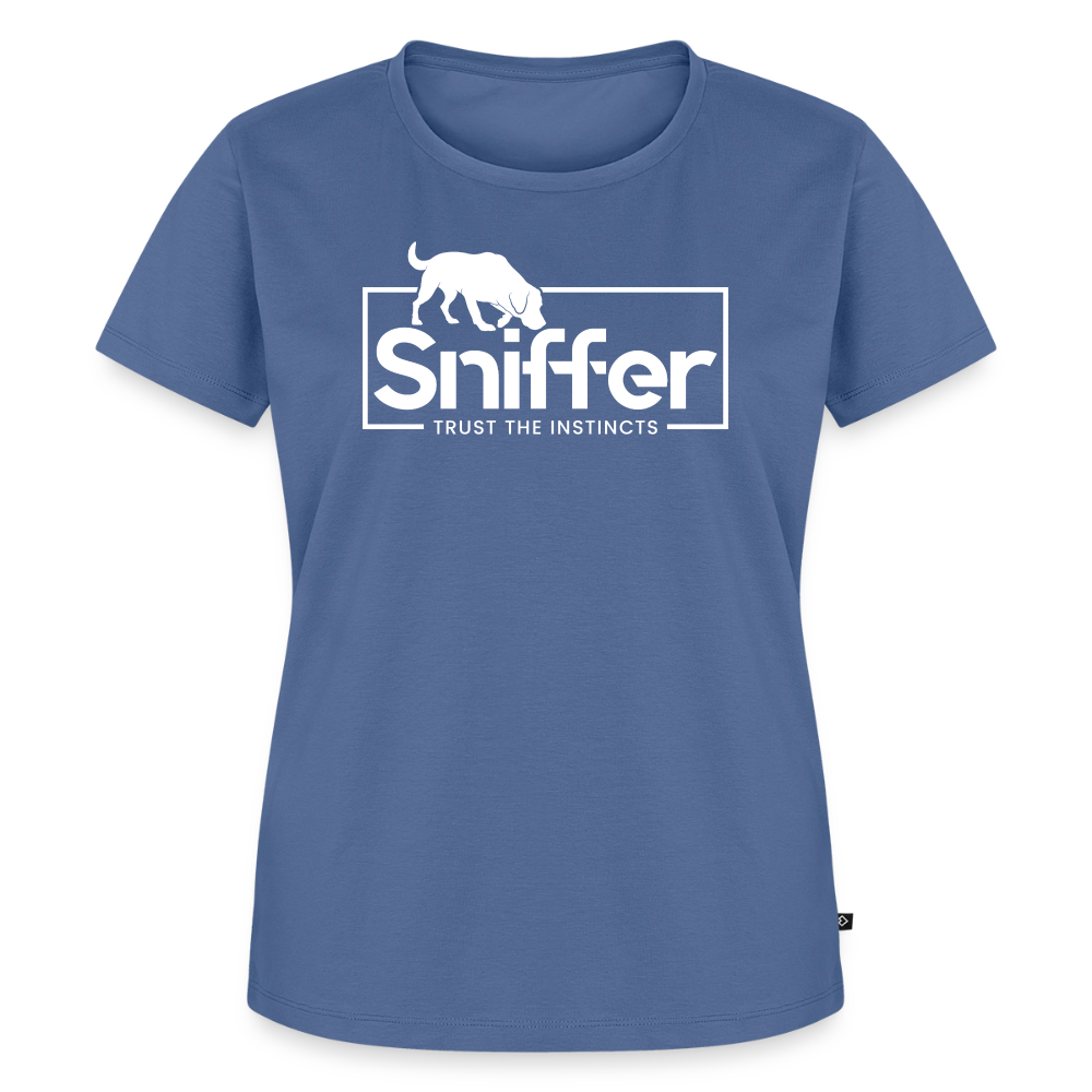 Sniffer Premium-Shirt „BORN to Track“ WOMEN edition - Taubenblau