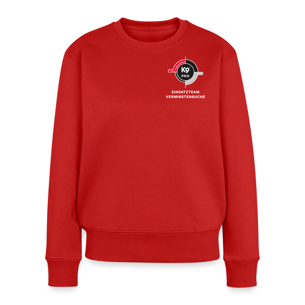 K9 PRO Premium-Sweatshirt „K9 PRO Einsatzteam Vermisstensuche“ WOMEN edition - Rot