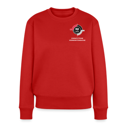 K9 PRO Premium-Sweatshirt „K9 PRO Einsatzteam Vermisstensuche“ WOMEN edition - Rot