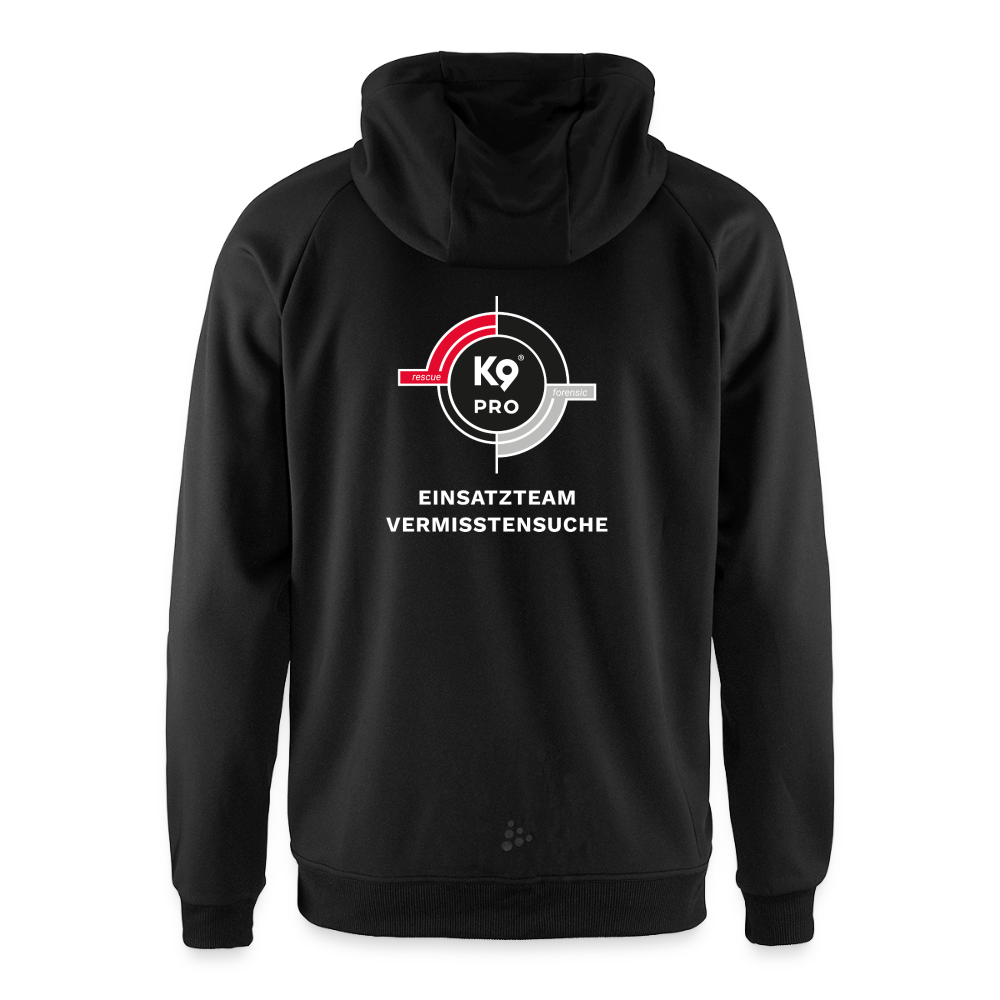 K9 PRO Sweatjacke "K9 PRO Vermisstensuche" MEN edition - Schwarz