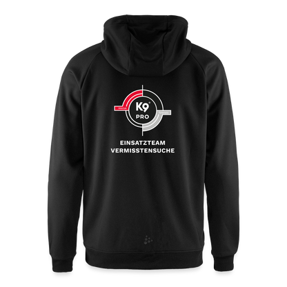 K9 PRO Sweatjacke "K9 PRO Vermisstensuche" MEN edition - Schwarz