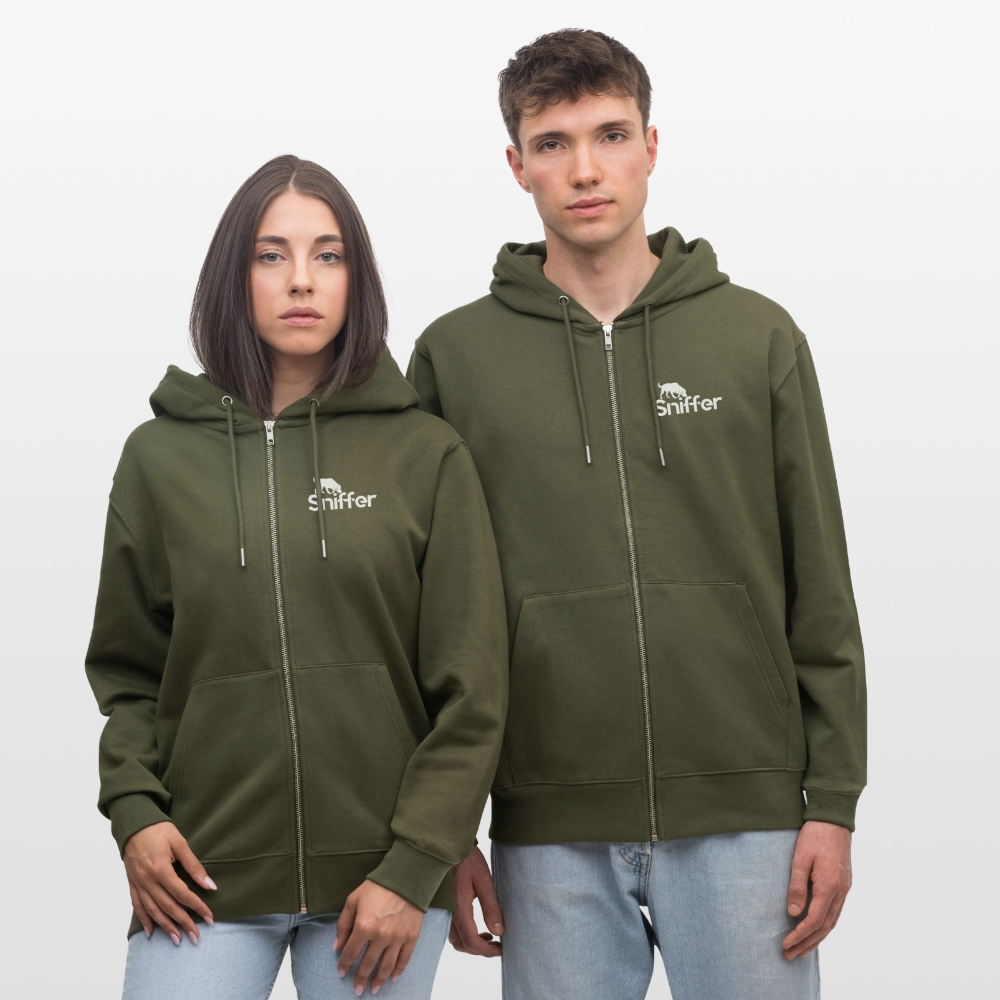 Sniffer DOGTRAINING Hoodie-Jacket „#TRUSTTHEINSTINCTS“ UNISEX edition - Khaki