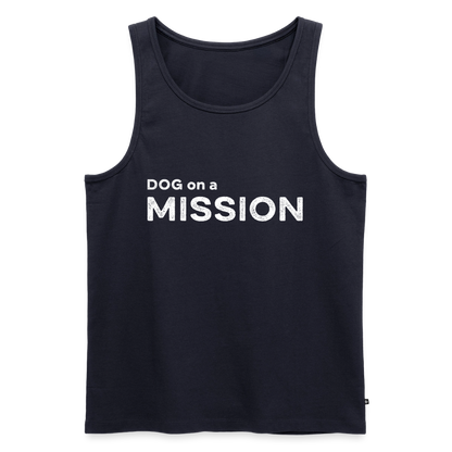 K9 PREMIUM Organic Tank-Top „DOG on a MISSION“ MEN edition - Navy