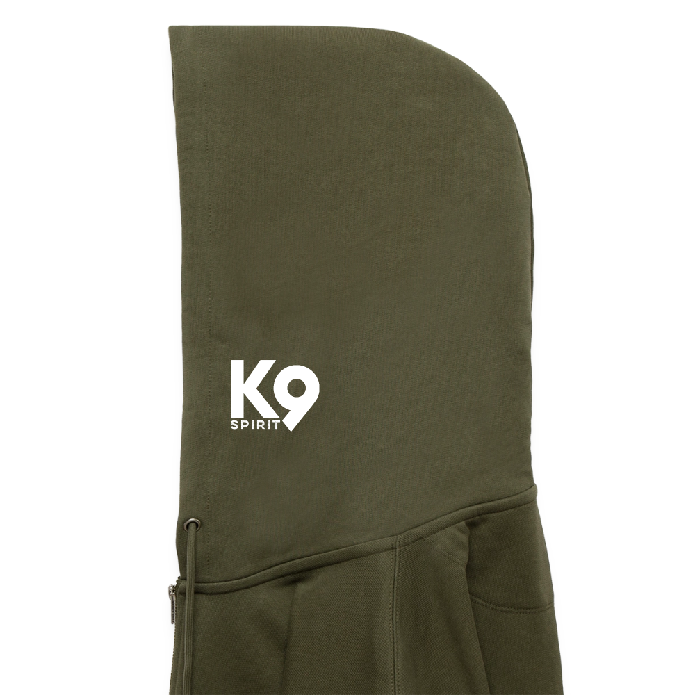 K9 Organic-Hoodyjacket "DOG on a MISSION" - Khaki