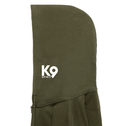 K9 Organic-Hoodyjacket "DOG on a MISSION" - Khaki