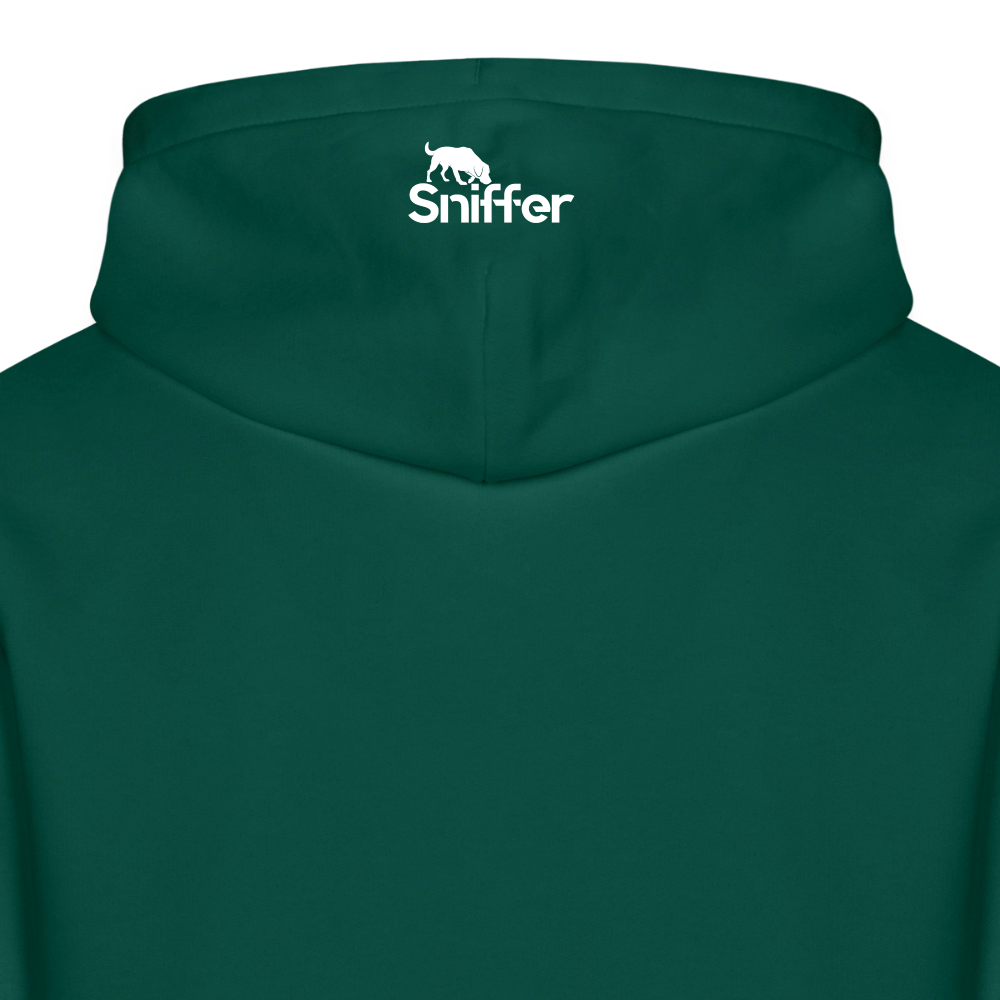 Sniffer ORGANIC  Premium-Hoodie „BORN to track“  UNISEX edition - Forest