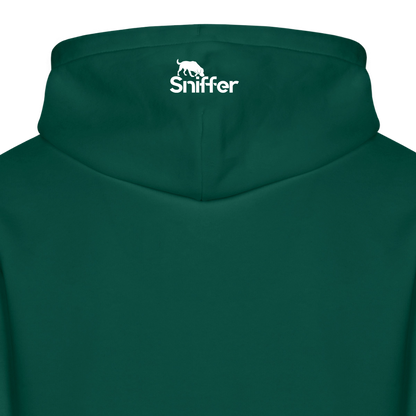 Sniffer ORGANIC  Premium-Hoodie „BORN to track“  UNISEX edition - Forest