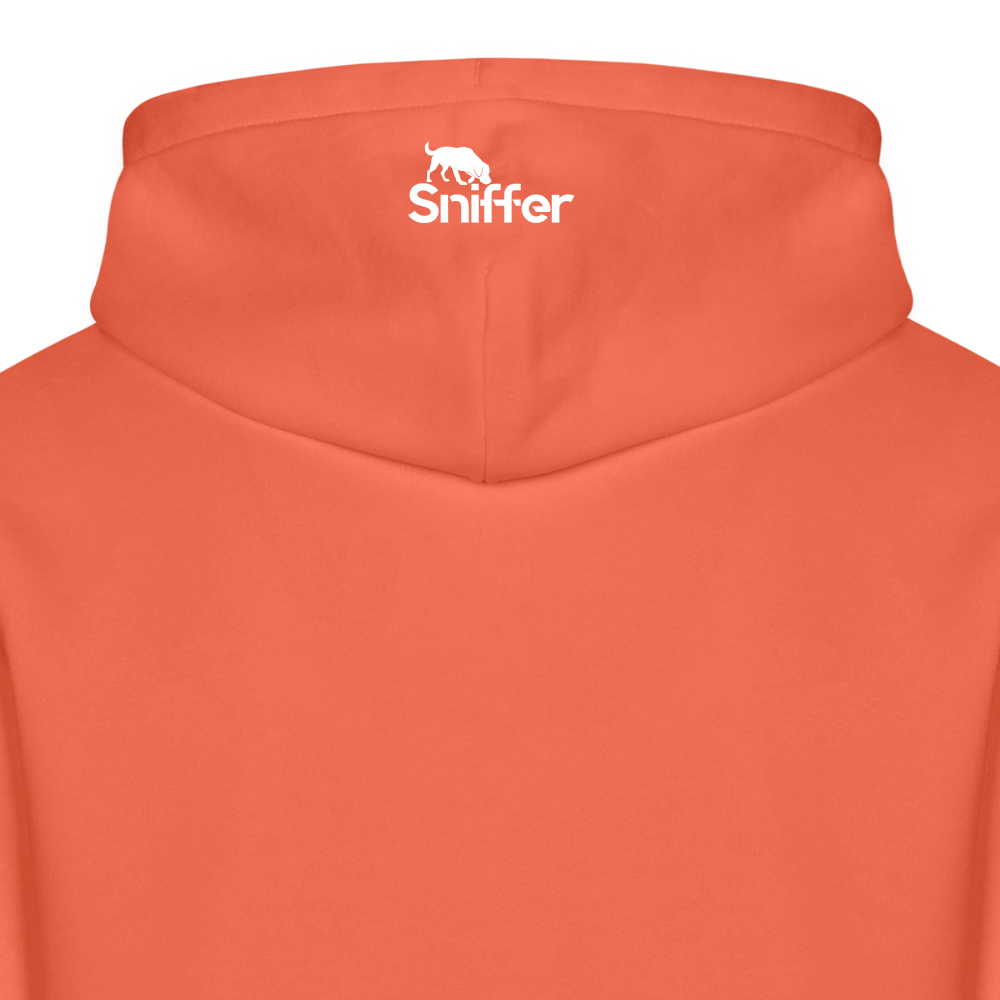 Sniffer ORGANIC  Premium-Hoodie „BORN to track“  UNISEX edition - Hellrot
