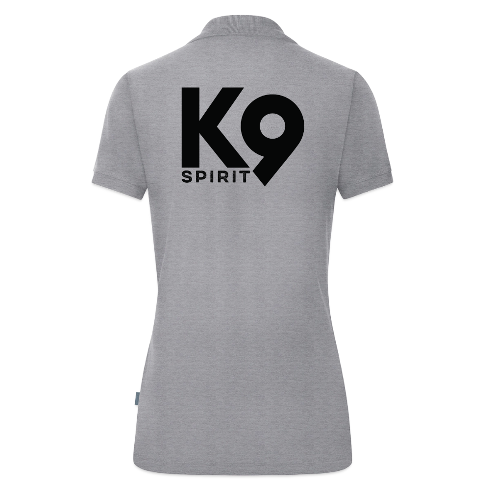 K9 ORGANIC Polo-Shirt "K9 SPIRIT" WOMEN edition - Grau meliert