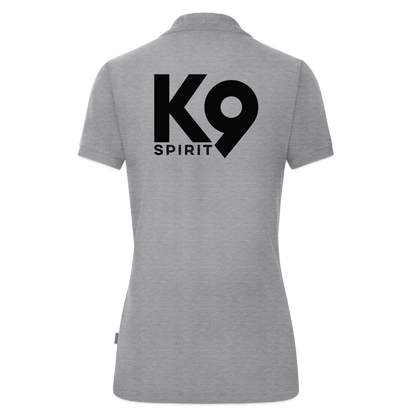 K9 ORGANIC Polo-Shirt "K9 SPIRIT" WOMEN edition - Grau meliert