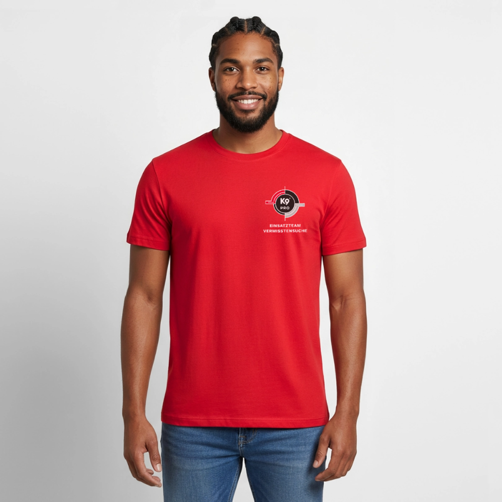 K9 PRO Premium-Shirt "K9 PRO Vermisstensuche" MEN edition - Rot
