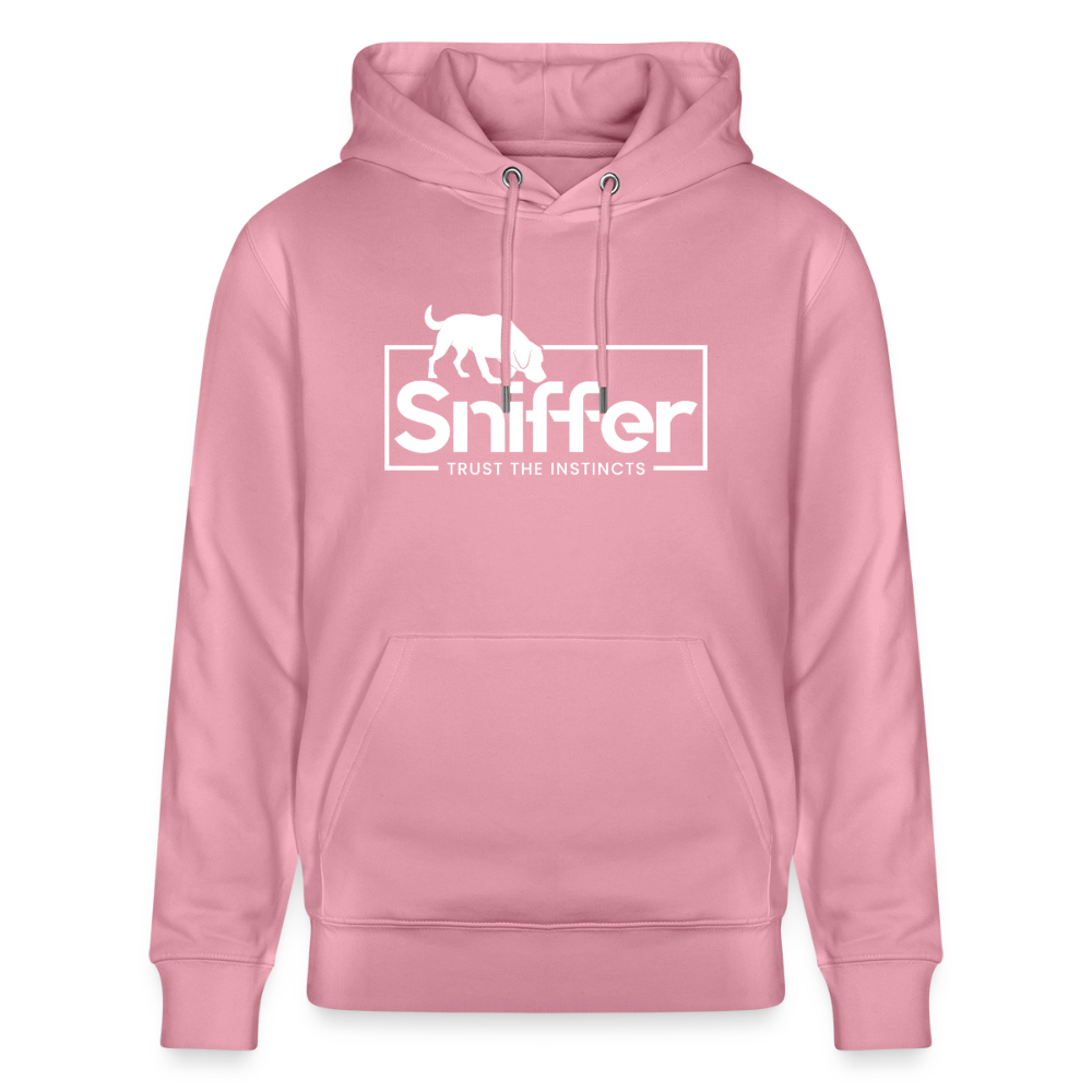 Sniffer ORGANIC  Premium-Hoodie „BORN to track“  UNISEX edition - Lila Traum