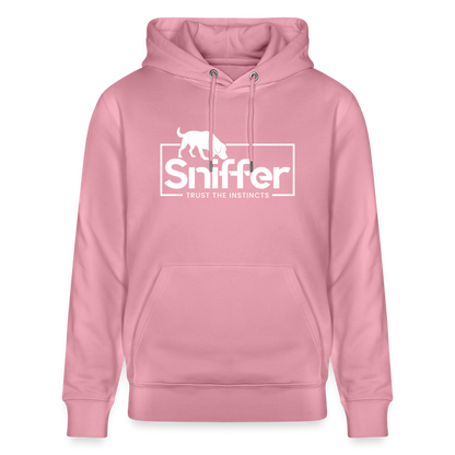 Sniffer ORGANIC  Premium-Hoodie „BORN to track“  UNISEX edition - Lila Traum