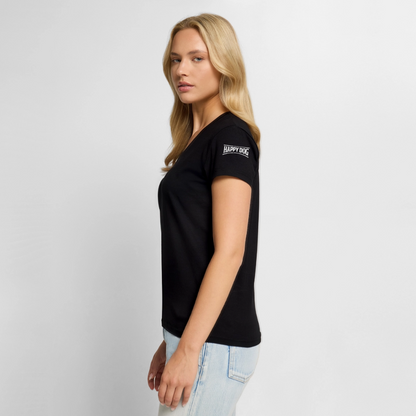 K9 TRAINER Organic-Shirt mit V-Ausschnitt WOMEN edition - Schwarz