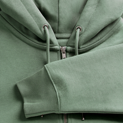 Sniffer DOGTRAINING Hoodie-Jacket „#TRUSTTHEINSTINCTS“ UNISEX edition - Helles Graugrün