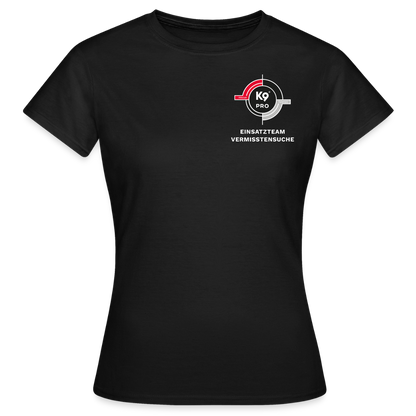 K9 PRO Premium-Shirt "K9 PRO Vermisstensuche" WOMEN edition - Schwarz