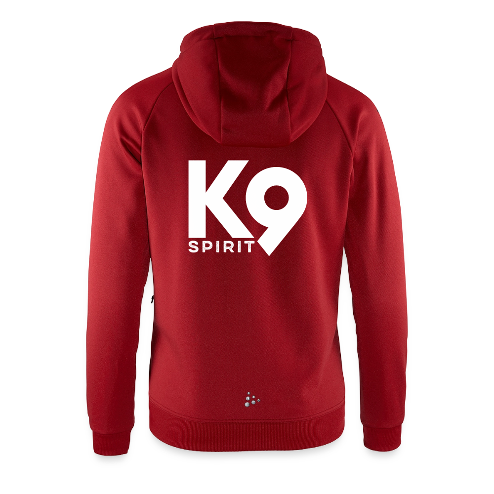 K9 Spirit PREMIUM Hoodie-Jacket "K9 SPIRIT" WOMEN edition - Dunkelrot
