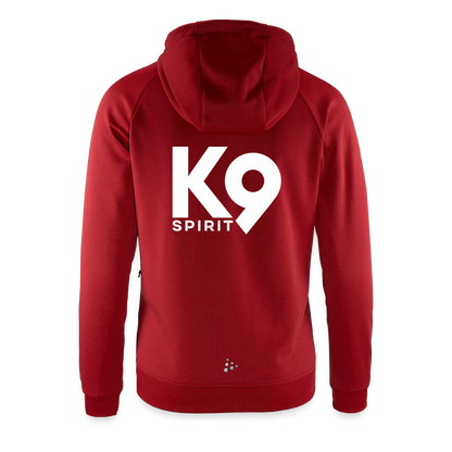 K9 Spirit PREMIUM Hoodie-Jacket "K9 SPIRIT" WOMEN edition - Dunkelrot