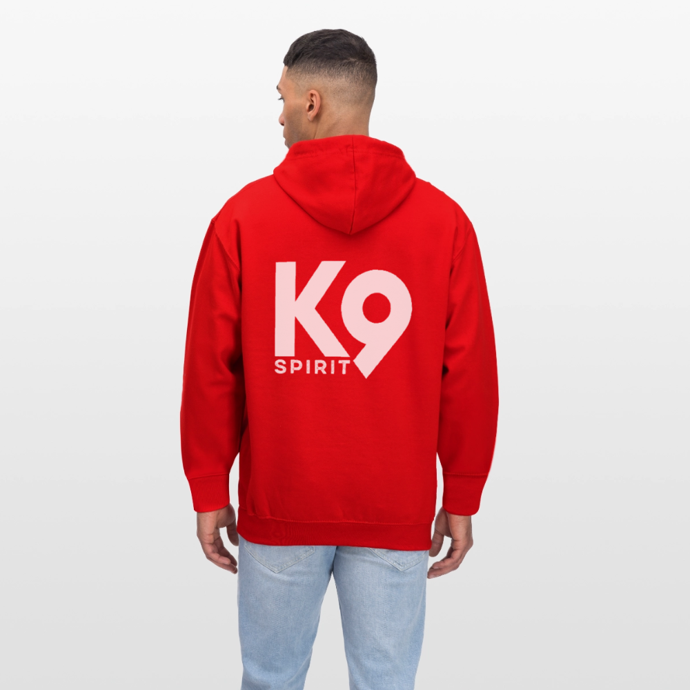 K9 Bicolor-Hoodie "on a MISSION TOGETHER" - Rot/Weiß