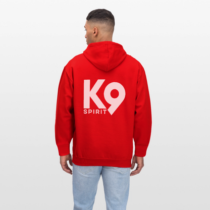 K9 Bicolor-Hoodie "on a MISSION TOGETHER" - Rot/Weiß