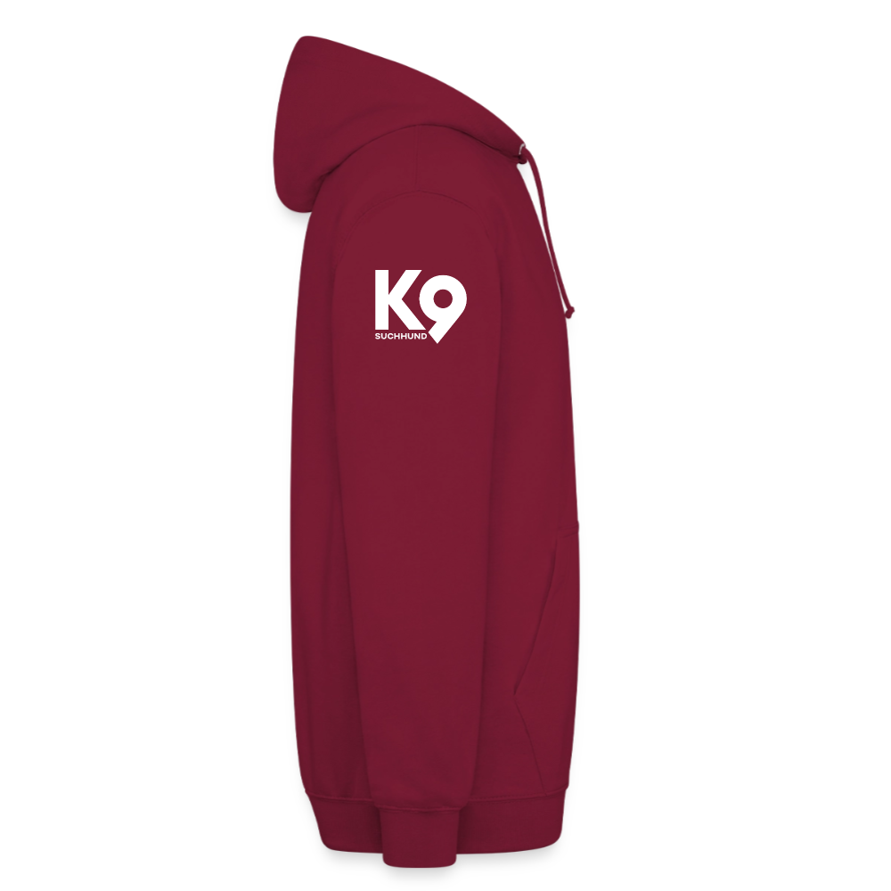 K9 Casual-Hoodie "Suchhund" - Bordeaux