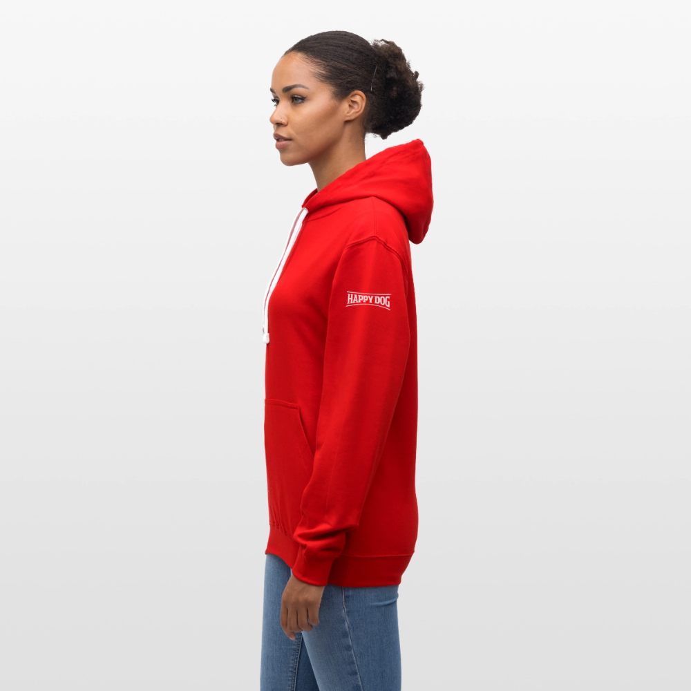 K9 Bicolor-Hoodie "on a MISSION TOGETHER" - Rot/Weiß