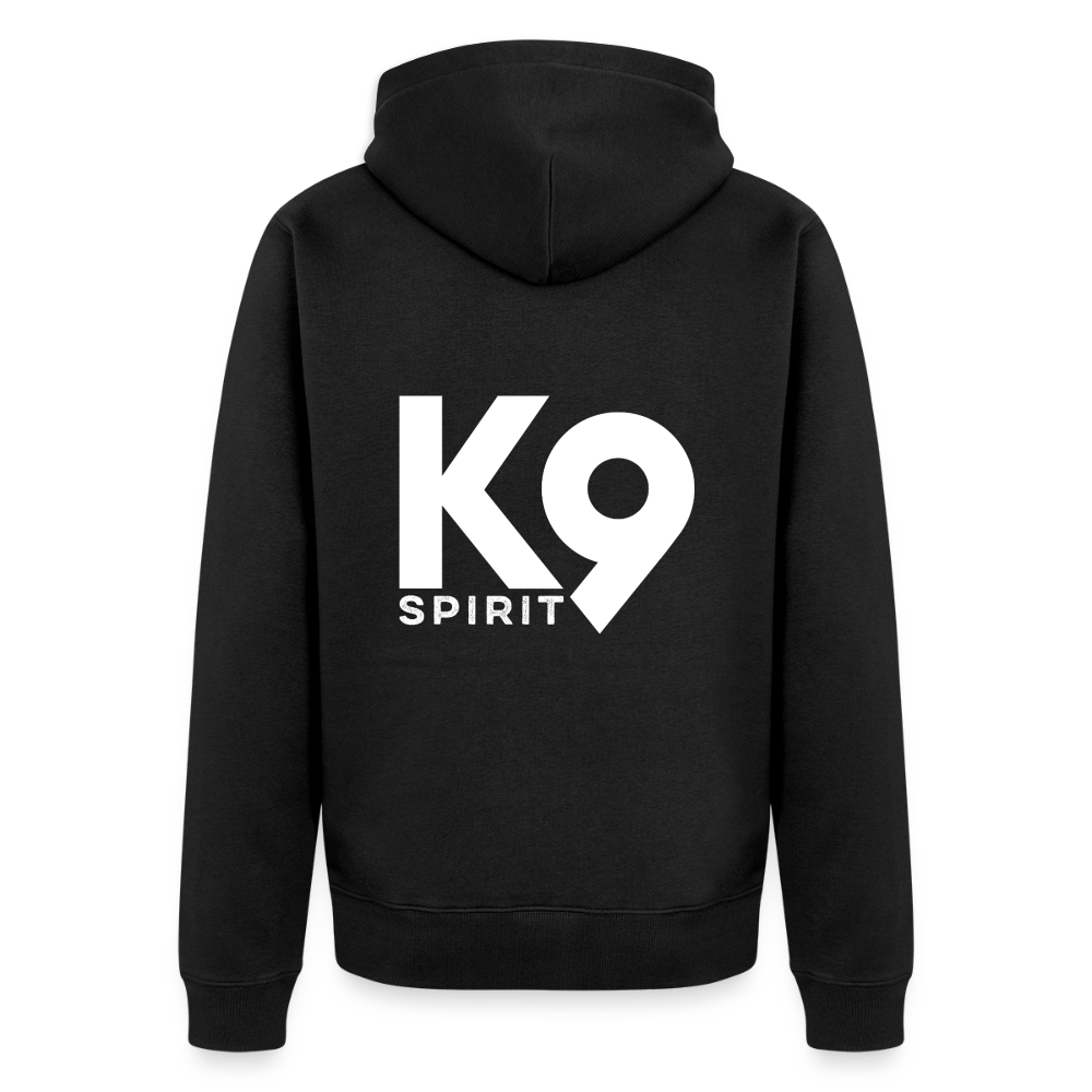 K9 Organic Zip-Hoodie "EGAL. doesn't matter" - Schwarz