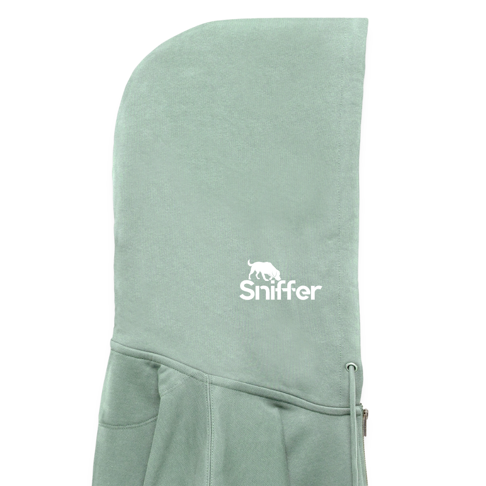 Sniffer DOGTRAINING Hoodie-Jacket „#TRUSTTHEINSTINCTS“ UNISEX edition - Helles Graugrün