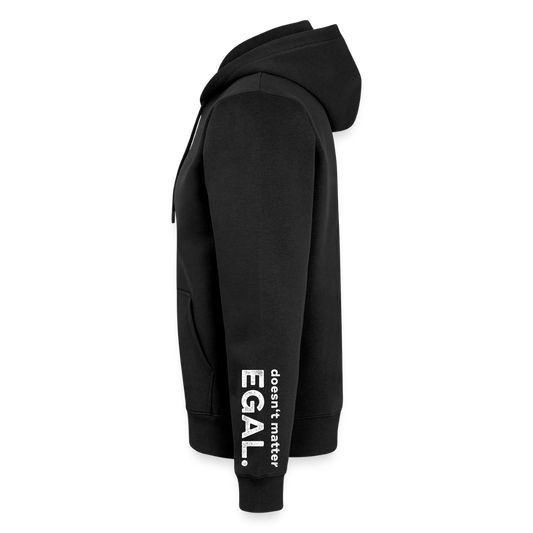 K9 Organic Zip-Hoodie "EGAL. doesn't matter" - Schwarz