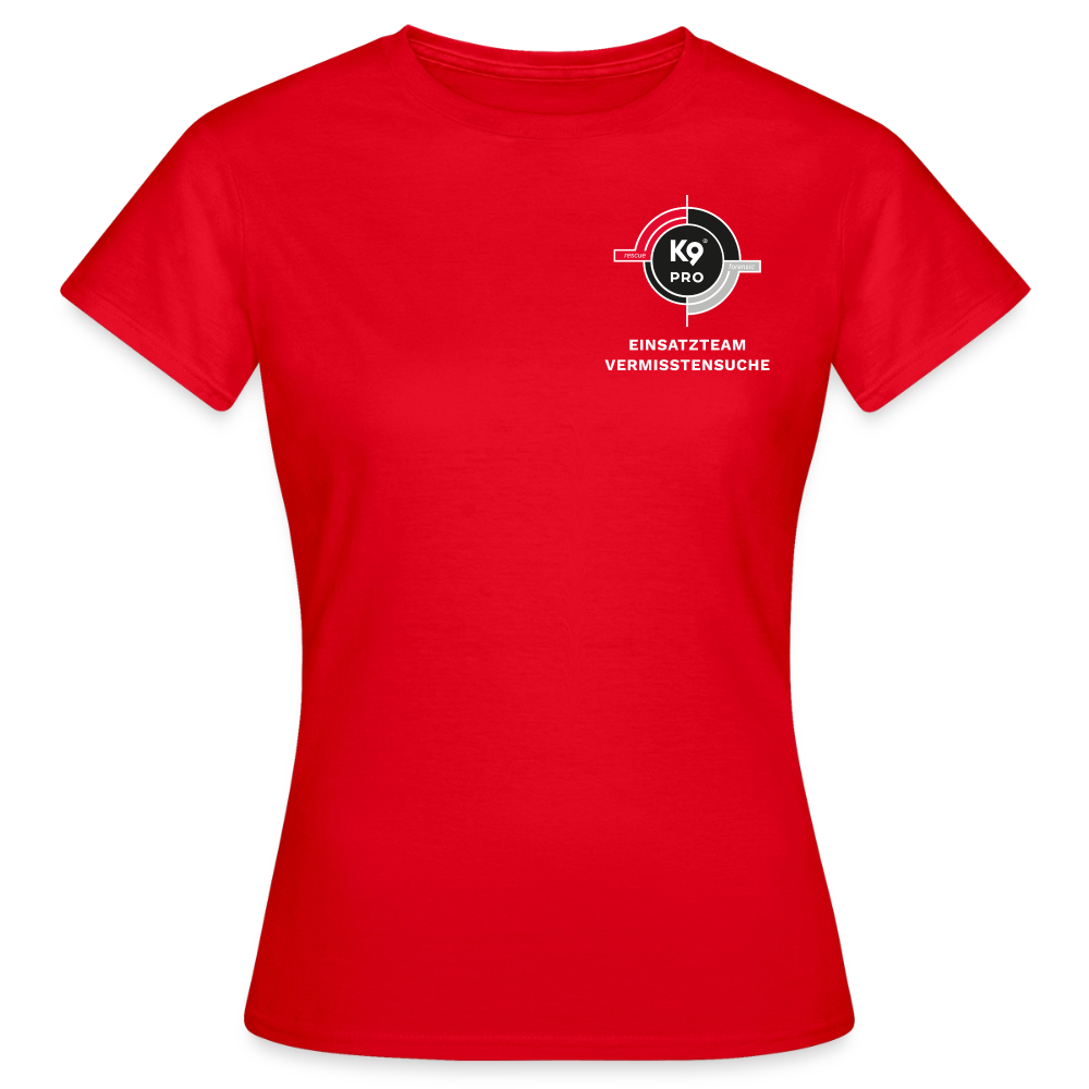 K9 PRO Premium-Shirt "K9 PRO Vermisstensuche" WOMEN edition - Rot