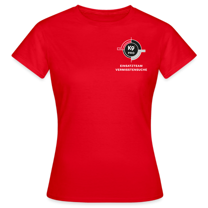 K9 PRO Premium-Shirt "K9 PRO Vermisstensuche" WOMEN edition - Rot