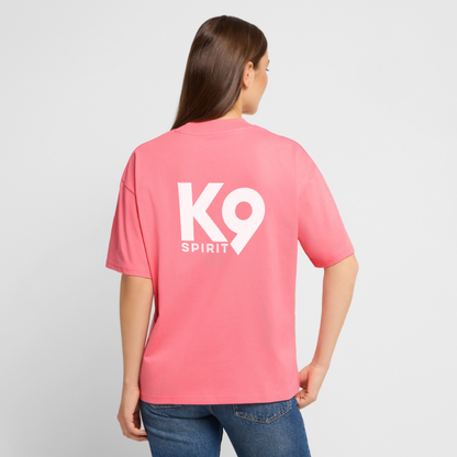 K9 PREMIUM OVERSIZE Organic-Shirt "K9 SPIRIT" - Pink 
