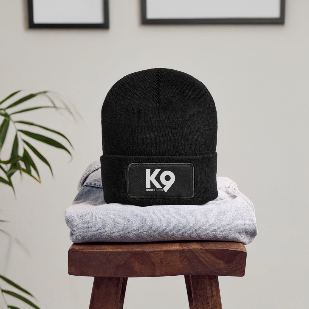 K9 Cozy-Beanie "Suchhund" - Schwarz