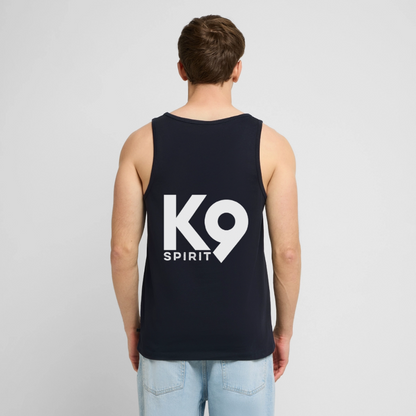 K9 PREMIUM Organic Tank-Top „DOG on a MISSION“ MEN edition - Navy