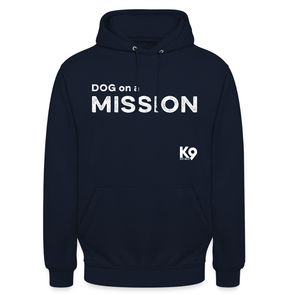 K9 Casual-Hoodie "DOG on a MISSION" - Navy